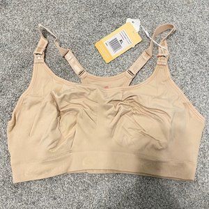 NWT Cake Maternity Cotton Candy Seamless Nursing Bra in Beige XL